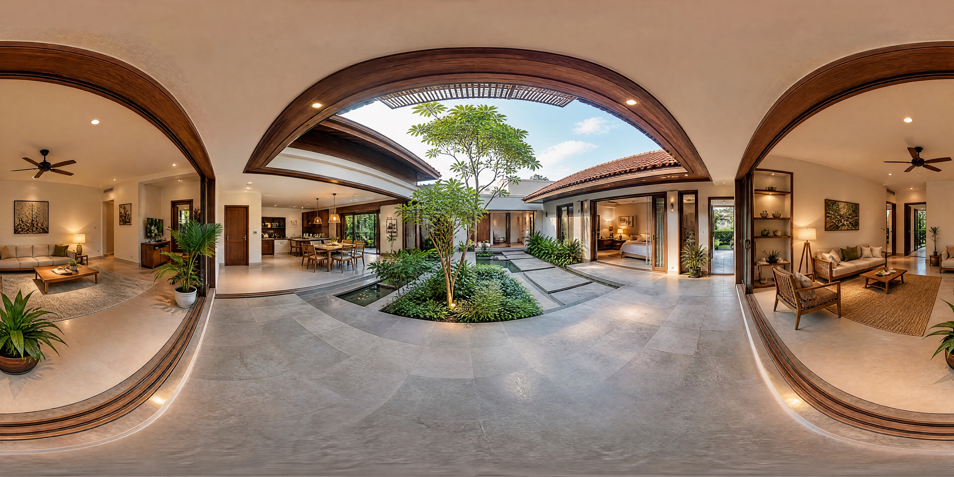 Architecture 360 — courtyard villa with indoor-outdoor living